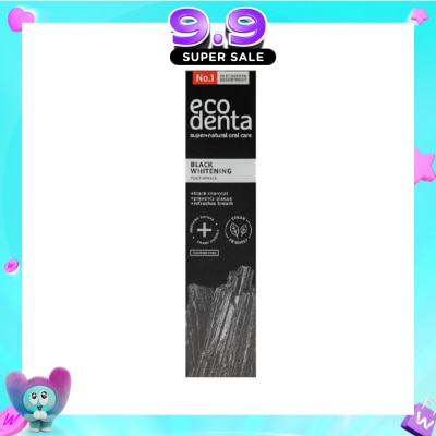 ECODENTA - Black Whitening Toothpaste (Black Charcoal And Teavigo And Gifted With Superpowers) 100ml image