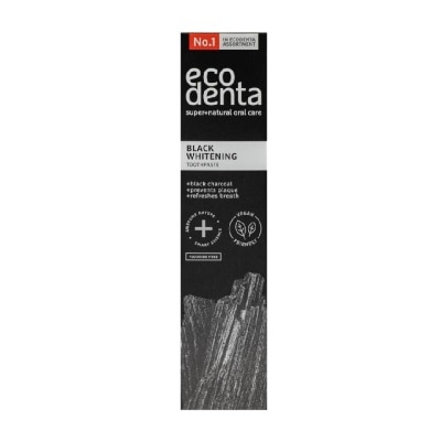 ECODENTA Black Whitening Toothpaste (Black Charcoal And Teavigo And Gifted With Superpowers) 100ml