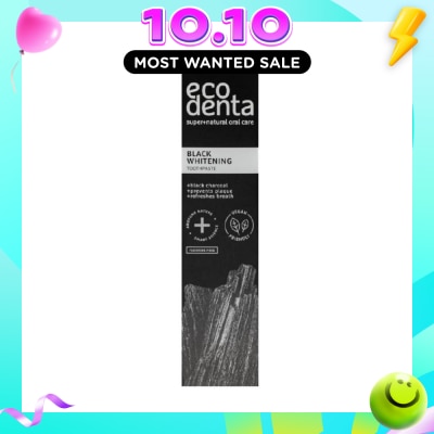 ECODENTA Black Whitening Toothpaste (Black Charcoal And Teavigo And Gifted With Superpowers) 100ml image