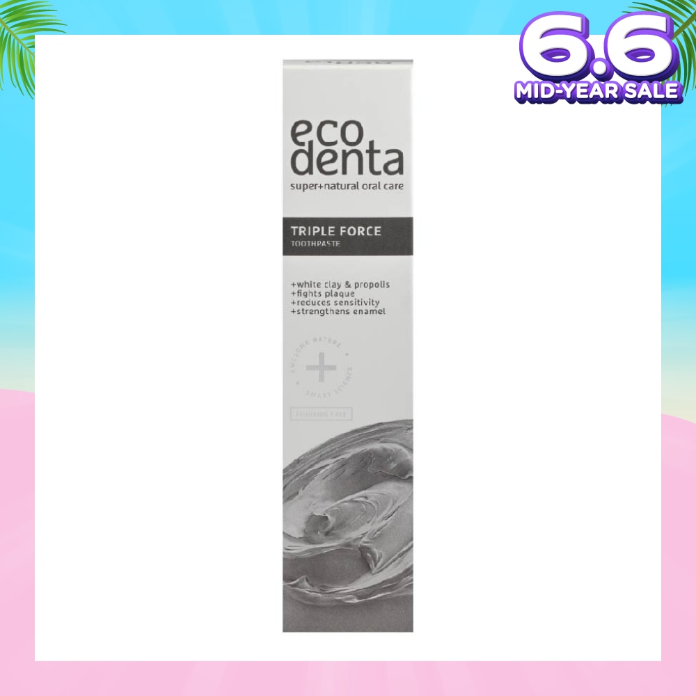 Triple Force Toothpaste With White Clay And Propolis 100ml