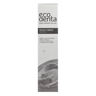 ECODENTA Triple Force Toothpaste With White Clay And Propolis 100ml