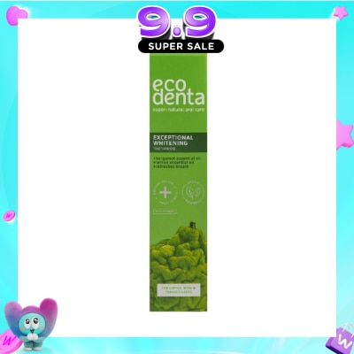 ECODENTA - Exceptional Whitening Toothpaste With Bergamot And Lemon Essential Oils (For All Users Of Coffee, Tea, Colored Drinks Or Tobacco) 100ml image