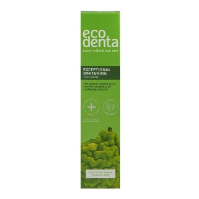 ECODENTA Exceptional Whitening Toothpaste With Bergamot And Lemon Essential Oils (For All Users Of Coffee, Tea, Colored Drinks Or Tobacco) 100ml