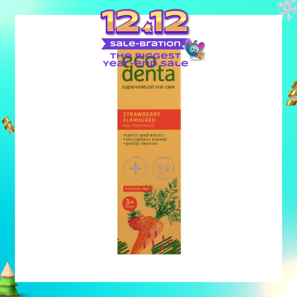 Wild Strawberry Kids Natural Toothpaste (Safe To Swallow, SuitabLe For Kids Age 3 And Above) 75ml