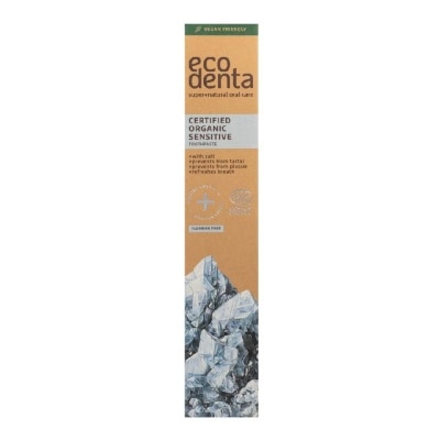 ECODENTA Certified Cosmos Organic Sensitivity Relief Toothpaste With Salt (Potassium Citrate. Aloe Vera Juice) 75ml