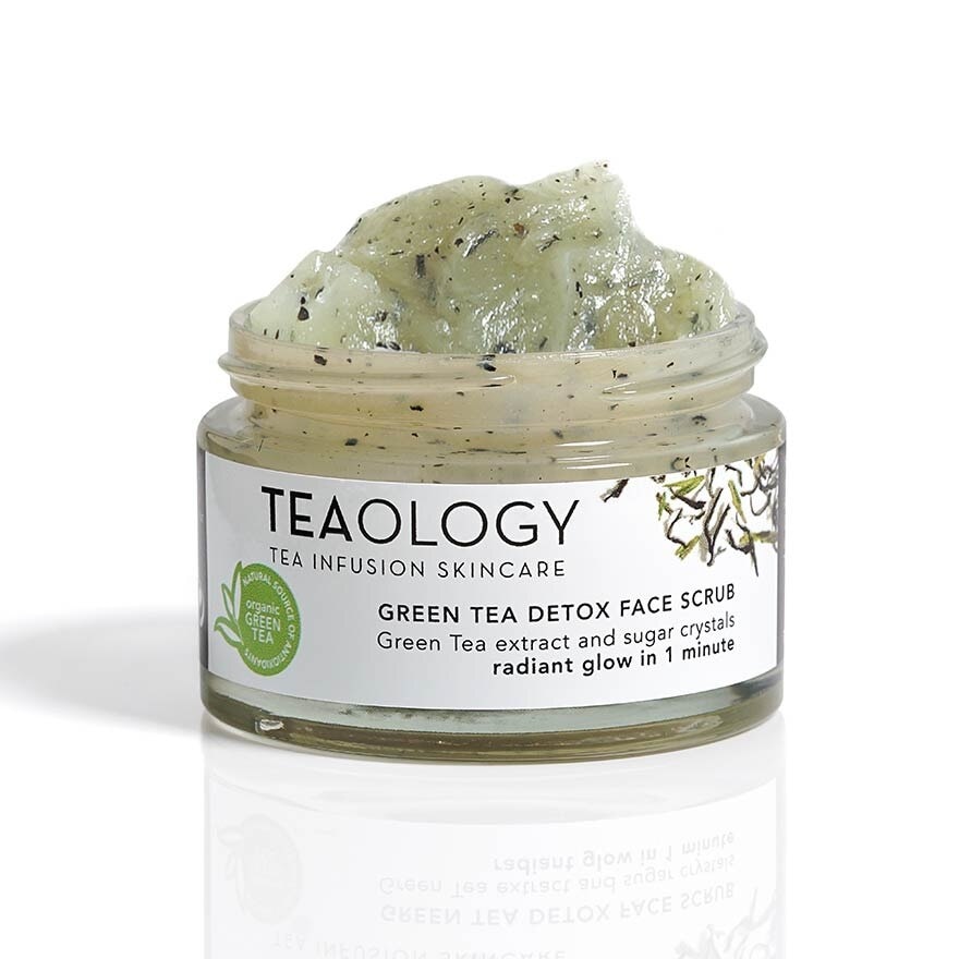 Green Tea Detox Face Scrub (Exfoliates With Ultra Fine Sugar Crystals And Its Silky Buttercream Texture Leaves The Skin Feeling Nourished) 50ml