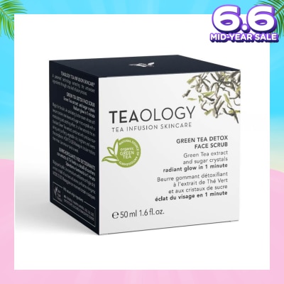TEAOLOGY Green Tea Detox Face Scrub 50ml (Expiry: Dec`2025)
