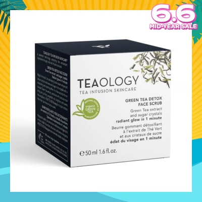 TEAOLOGY Green Tea Detox Face Scrub 50ml (Expiry: Dec`2025)