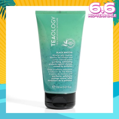 TEAOLOGY Black Matcha Micellar Jelly Cleanser (Soap Free Facial Cleanser, Remove Makeup And Impurities Without Drying The Skin) 150ml