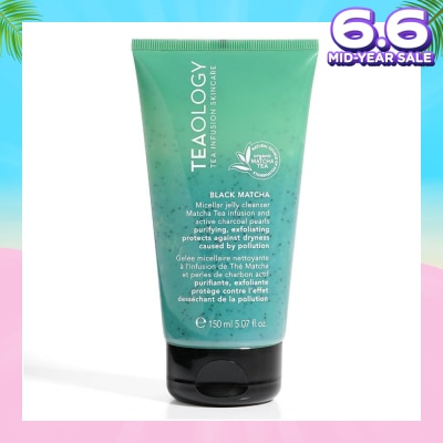 TEAOLOGY Black Matcha Micellar Jelly Cleanser (Soap Free Facial Cleanser, Remove Makeup And Impurities Without Drying The Skin) 150ml
