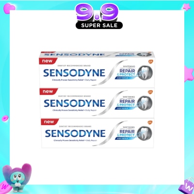 SENSODYNE - Sensitive Teeth Oral Care Toothpaste Deep Repair & Protect Whitening Bundle Set 1s image