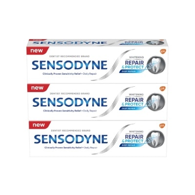 SENSODYNE - Sensitive Teeth Oral Care Toothpaste Deep Repair & Protect Whitening Bundle Set 1s image