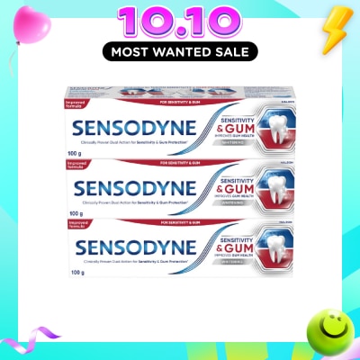 SENSODYNE Sensitive Teeth Oral Care Toothpaste Sensitivity and Gum Whitening Bundle Set 1s image