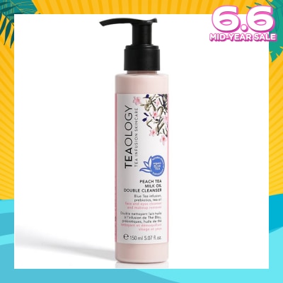 TEAOLOGY Peach Tea Milk To Oil Double Cleanser (Ideal For All Skin Types, Removes Makeup And Impurities While Being Very Soft On The Skin) 150ml
