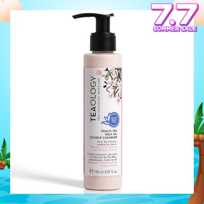 TEAOLOGY Peach Tea Milk To Oil Double Cleanser (Ideal For All Skin Types, Removes Makeup And Impurities While Being Very Soft On The Skin) 150ml