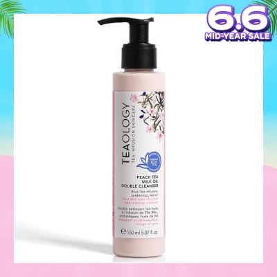 TEAOLOGY Peach Tea Milk To Oil Double Cleanser (Ideal For All Skin Types, Removes Makeup And Impurities While Being Very Soft On The Skin) 150ml