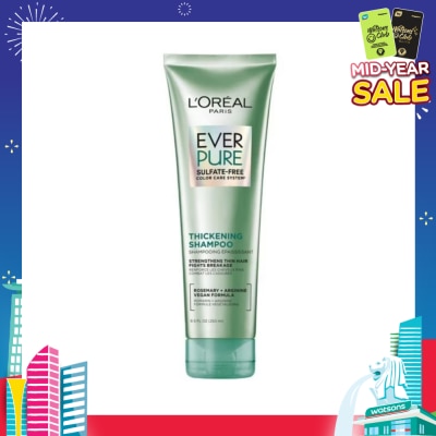 L'OREAL PARIS HAIR EXPERT Ever Pure Sulfate-Free Thickening Shampoo (To Strengthens Thin Hair & Fight Breakage) 250ml