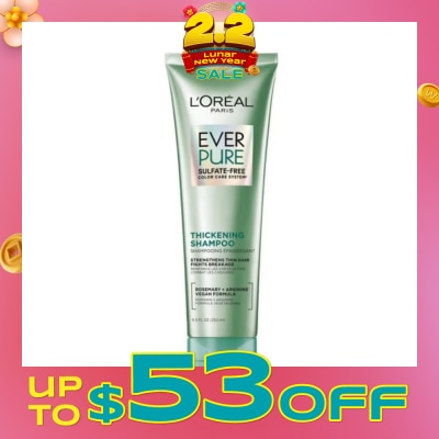 LOREAL PARIS HAIR EXPERT Ever Pure Sulfate-Free Thickening Shampoo (To Strengthens Thin Hair & Fight Breakage) 250ml