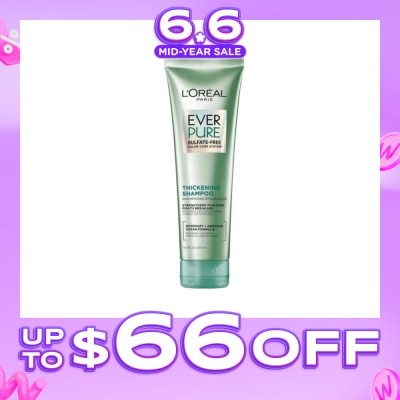 LOREAL PARIS HAIR EXPERT - Ever Pure Sulfate-Free Thickening Shampoo (To Strengthens Thin Hair & Fight Breakage) 250ml