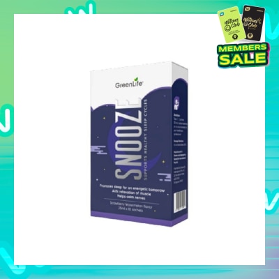 GREENLIFE Snooze (Promotes Sleep For An Energetic Tomorrow, Aids Relaxation Of Muscle And Helps Calm Nerves) 10s