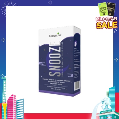GREENLIFE Snooze (Promotes Sleep For An Energetic Tomorrow, Aids Relaxation Of Muscle And Helps Calm Nerves) 10s