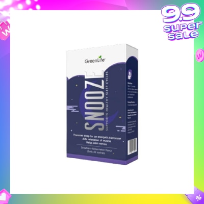 GREENLIFE Snooze (Promotes Sleep For An Energetic Tomorrow, Aids Relaxation Of Muscle And Helps Calm Nerves) 10s