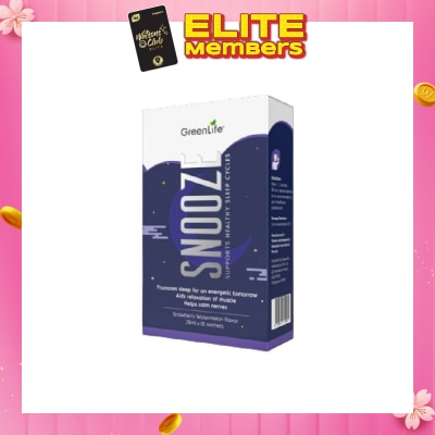 GREENLIFE Snooze (Promotes Sleep For An Energetic Tomorrow, Aids Relaxation Of Muscle And Helps Calm Nerves) 10s