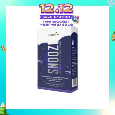 GREENLIFE Snooze (Promotes Sleep For An Energetic Tomorrow, Aids Relaxation Of Muscle And Helps Calm Nerves) 10s