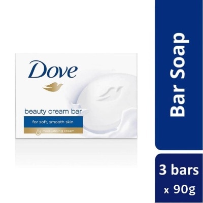 DOVE Beauty Cream Soap Bar (For Soft + Smooth Skin) 90g x 3s