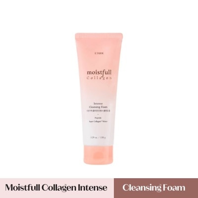 ETUDE Moistfull Collagen Intense Foam (Moisturizing And Nourishing Cleansing Foam That Contains The Small Particles Of The Super Collagen Water) 150g