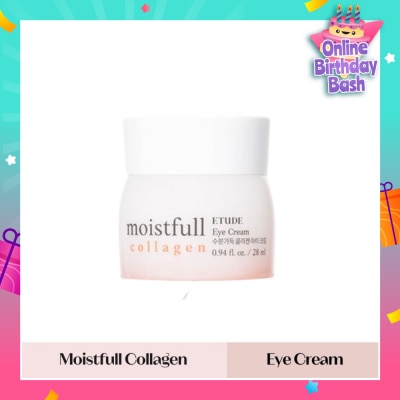 ETUDE Moistfull Collagen Eye Cream (Daily Moisturizing Eye Cream For Sensitive Skin Around The Eyes) 28ml