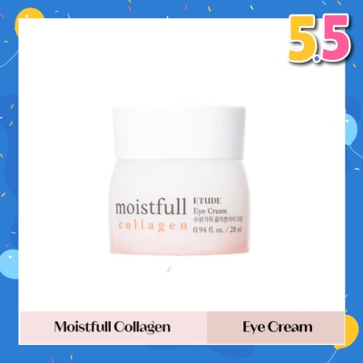 ETUDE Moistfull Collagen Eye Cream (Daily Moisturizing Eye Cream For Sensitive Skin Around The Eyes) 28ml