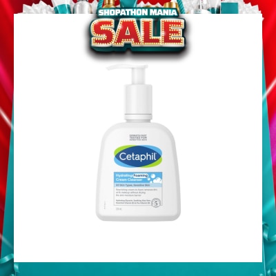 CETAPHIL - Hydrating Foaming Cream Cleanser (For Normal To Dry, Sensitive Skin With Prebiotic Aloe) 236ml
