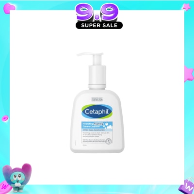 CETAPHIL - Hydrating Foaming Cream Cleanser (For Normal To Dry, Sensitive Skin With Prebiotic Aloe) 236ml image