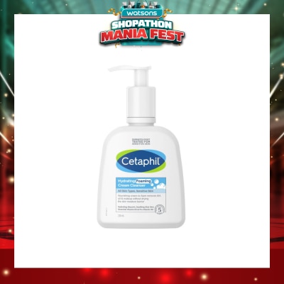 CETAPHIL - Hydrating Foaming Cream Cleanser (For Normal To Dry, Sensitive Skin With Prebiotic Aloe) 236ml