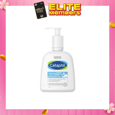CETAPHIL Hydrating Foaming Cream Cleanser (For Normal To Dry, Sensitive Skin With Prebiotic Aloe) 236ml