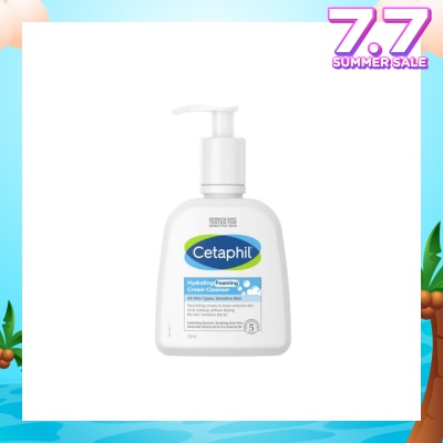 CETAPHIL Hydrating Foaming Cream Cleanser (For Normal To Dry, Sensitive Skin With Prebiotic Aloe) 236ml