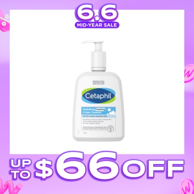 CETAPHIL - Hydrating Foaming Cream Cleanser (For Normal To Dry, Sensitive Skin With Prebiotic Aloe) 473ml