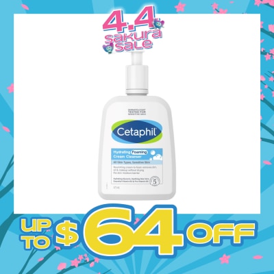 CETAPHIL - Hydrating Foaming Cream Cleanser (For Normal To Dry, Sensitive Skin With Prebiotic Aloe) 473ml