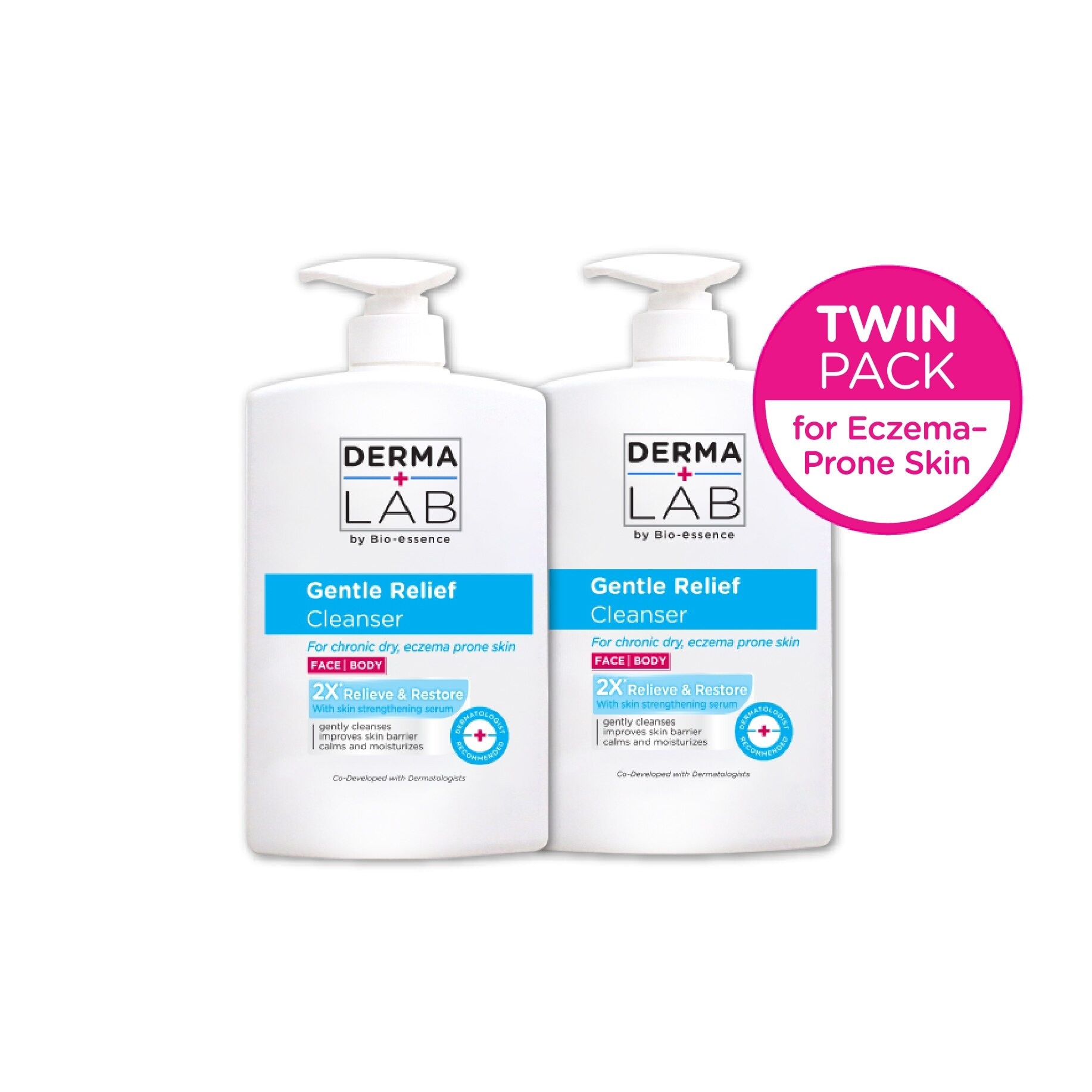 Gentle Relief Cleanser Twin Pack (For Chronic Dry, Eczema Prone Skin, Relieve And Restore) 1000ml x 2s