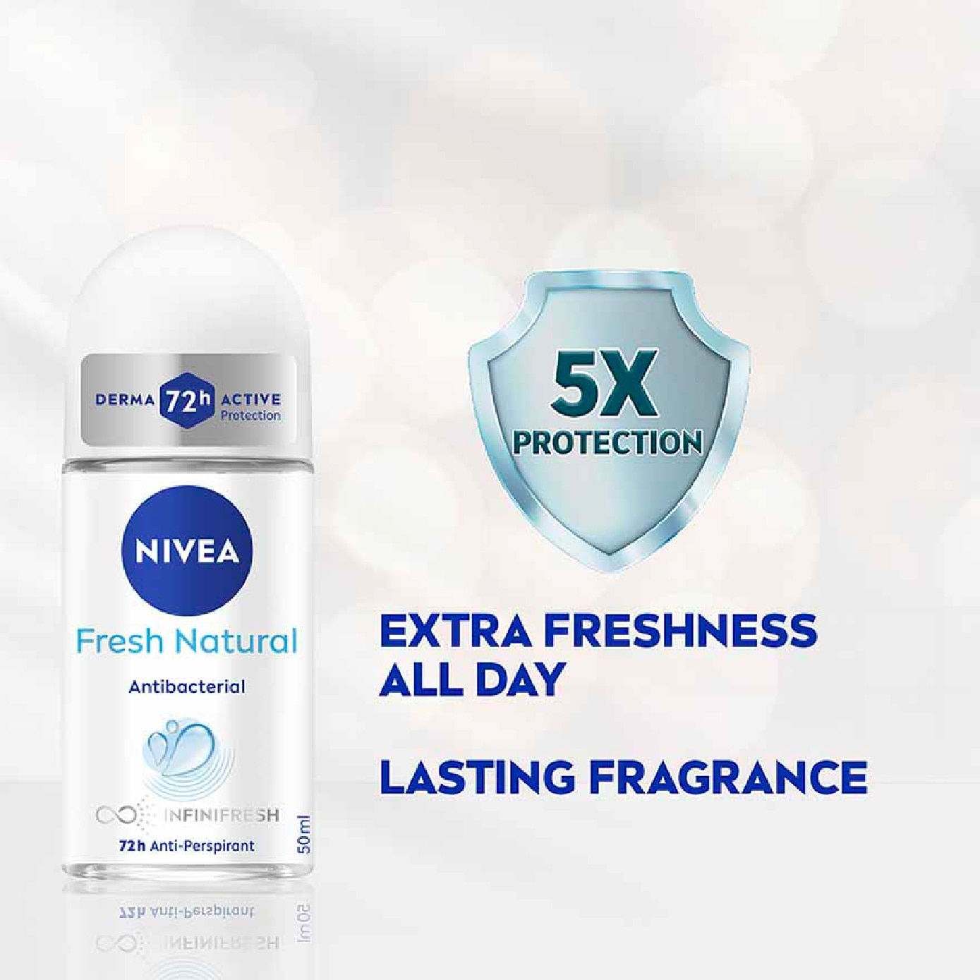 Nivea Fresh Natural Deodorant Roll-On (F) 50ml
