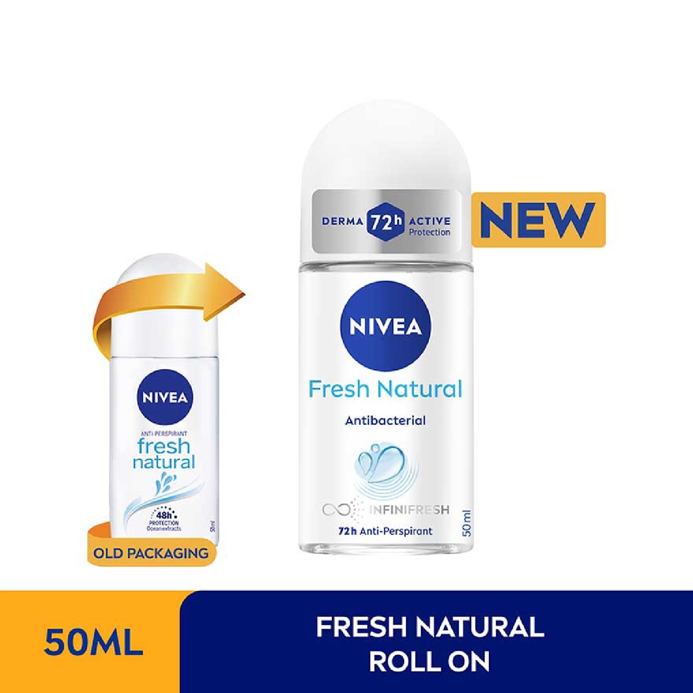 Nivea Fresh Natural Deodorant Roll-On (F) 50ml