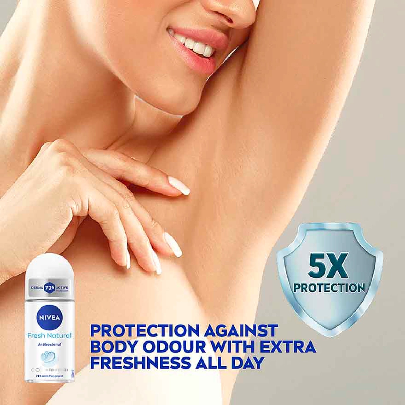 Nivea Fresh Natural Deodorant Roll-On (F) 50ml