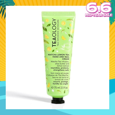 TEAOLOGY Matcha Tea Hand And Nail Cream (Nourishes, Protects And Strengthens Nails) 75ml