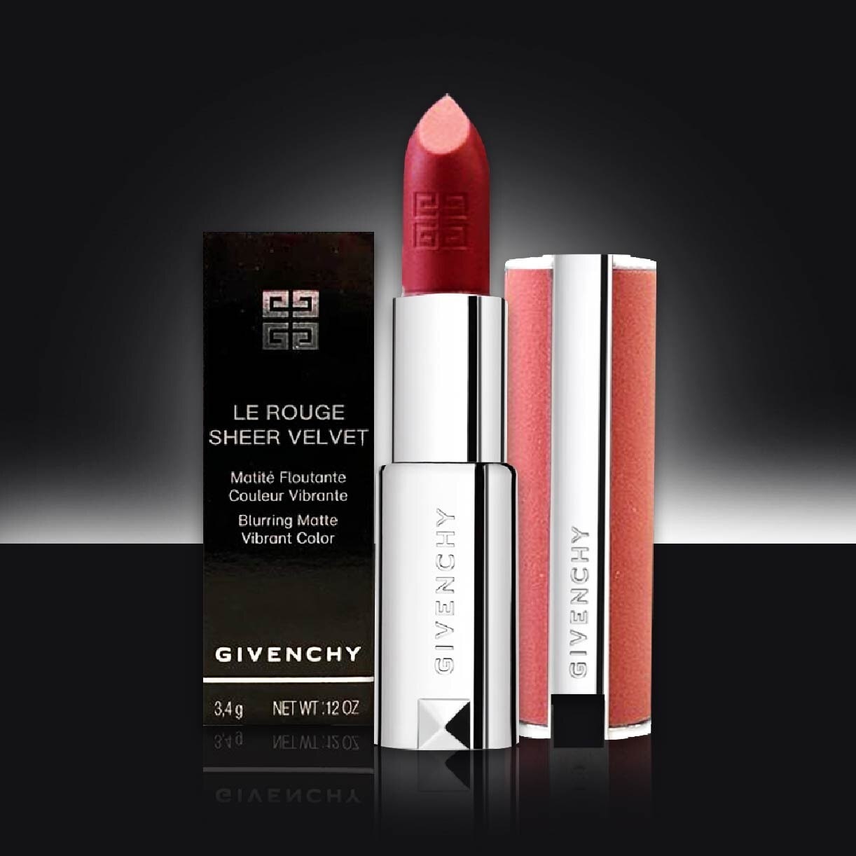 Le Rouge Sheer Velvet Matte Lipstick (N27 Rouge Infuse3.4g (Expiry: Sept`2025)