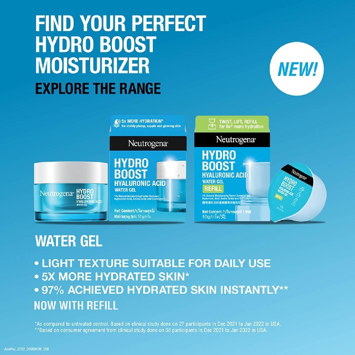 Hydro Boost Water Gel Moisturizer (For All Skin Types) 50g