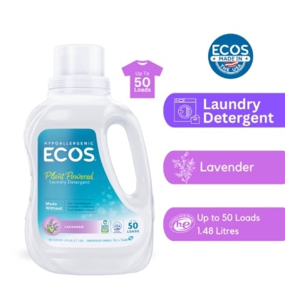 ECOS Hypoallergenic Plant Powered Laundry Detergent (Lavender) 1.48L