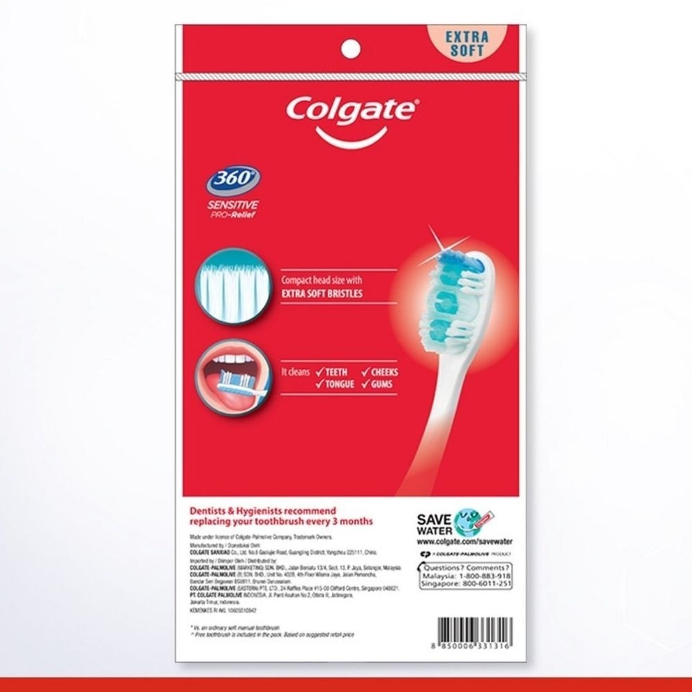 360 Sensitive Pro Relief Toothbrush Buy 2 Free 1 Value Pack