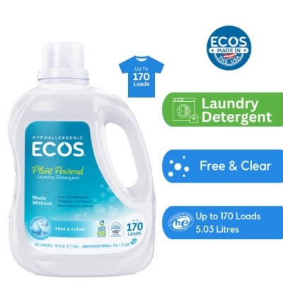 ECOS Hypoallergenic Plant Powered Laundry Detergent (Free & Clear) 5.03L