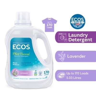 ECOS Hypoallergenic Plant Powered Laundry Detergent (Lavender) 5.03L